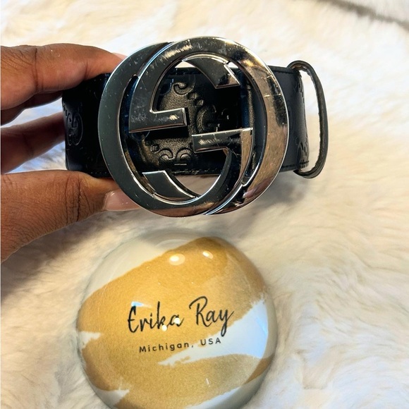 Gucci Accessories - Gucci Black Guccissima Leather Belt